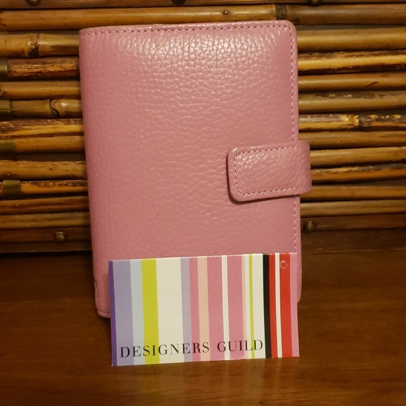 Designers Guild Pink Leather Agenda PM size - Picture 2 of 7